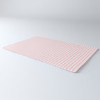 Classic Small Pink Petal French Mattress Ticking Double Stripes Rug Gallery Image 3