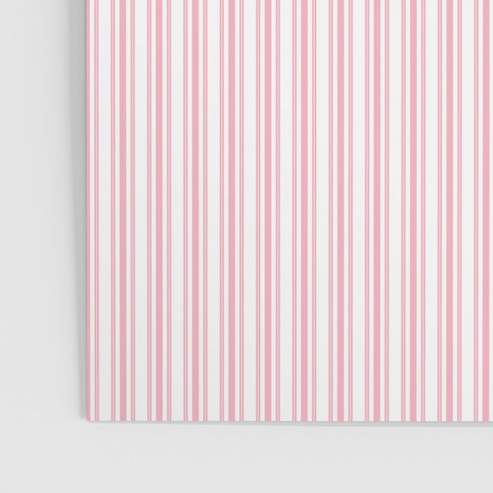 Classic Small Pink Petal French Mattress Ticking Double Stripes Poster Gallery Image 3