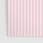 Classic Small Pink Petal French Mattress Ticking Double Stripes Poster Gallery Image 3