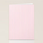 Classic Small Pink Petal French Mattress Ticking Double Stripes Stationery Card Gallery Image 2