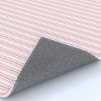 Classic Small Pink Petal French Mattress Ticking Double Stripes Rug Gallery Image 4