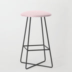 Classic Small Pink Petal French Mattress Ticking Double Stripes Stool Gallery Image 1