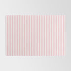 Classic Small Pink Petal French Mattress Ticking Double Stripes Rug Gallery Image 2