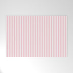 Classic Small Pink Petal French Mattress Ticking Double Stripes Welcome Mat Gallery Image 1