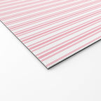 Classic Small Pink Petal French Mattress Ticking Double Stripes Welcome Mat Gallery Image 2