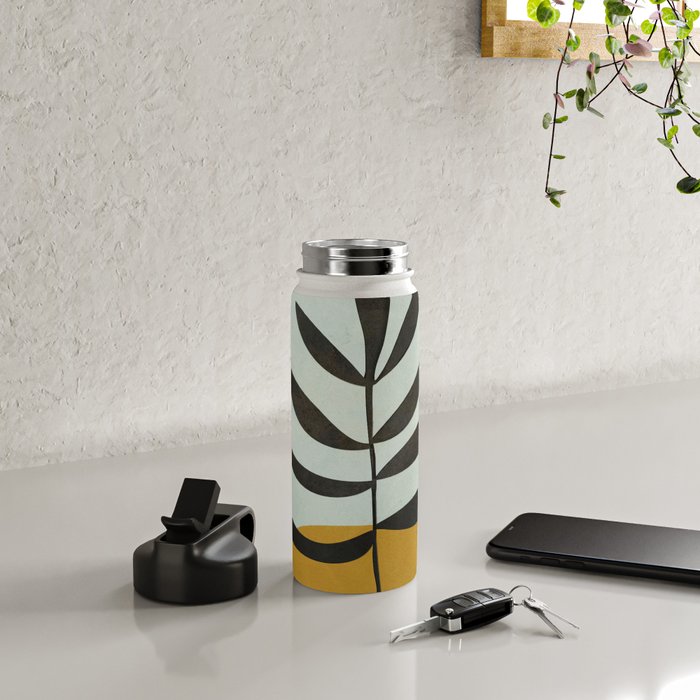 Soft Abstract Large Leaf Water Bottle Gallery Image 4