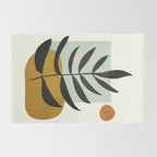 Soft Abstract Large Leaf Rug Gallery Image 2