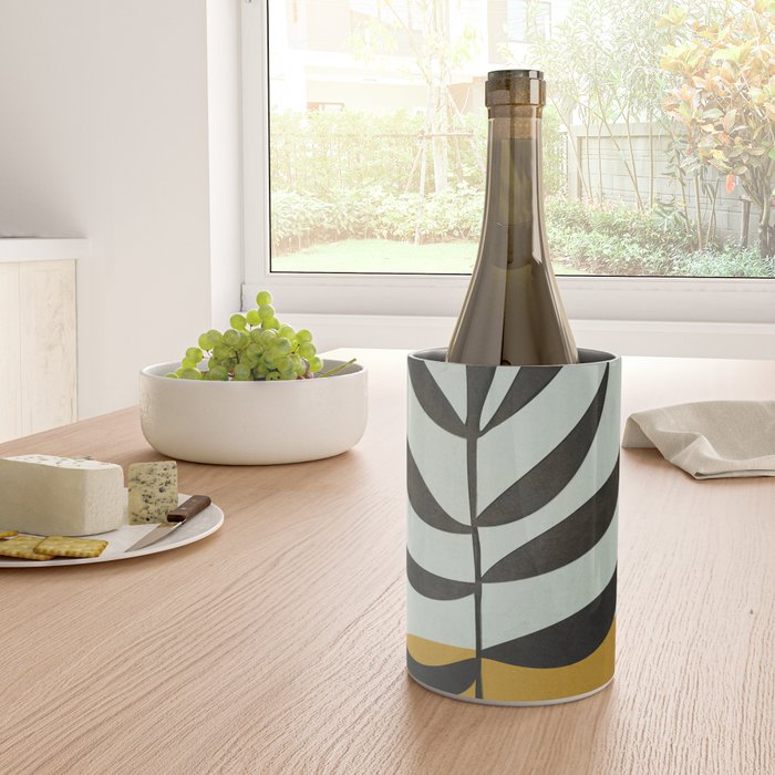 Soft Abstract Large Leaf Wine Chiller Gallery Image 4