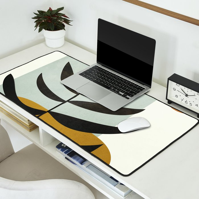 Soft Abstract Large Leaf Desk Mat Gallery Image 2