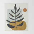 Soft Abstract Large Leaf Throw Blanket Gallery Image 2
