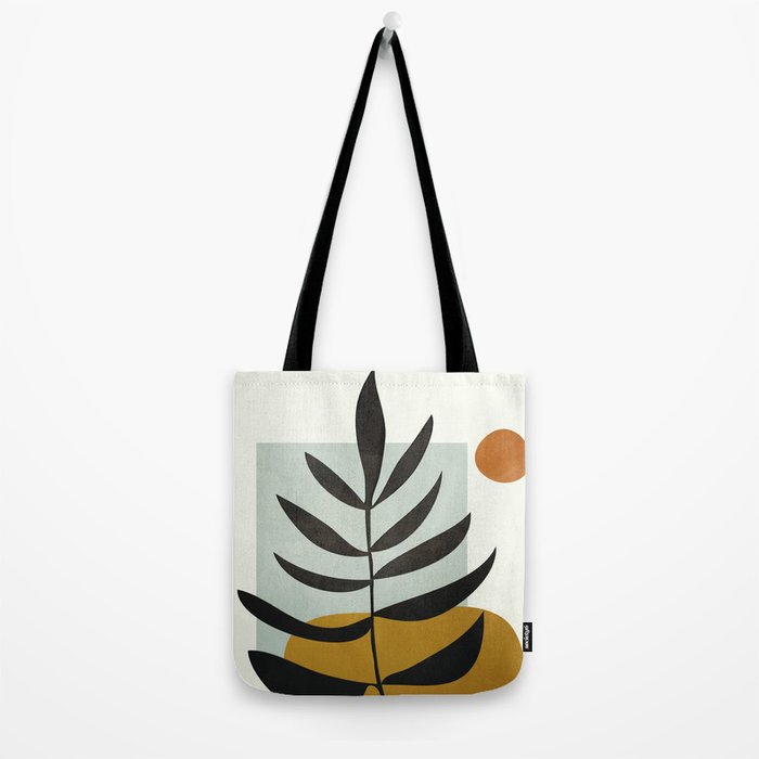 Soft Abstract Large Leaf Tote Bag Gallery Image 2