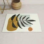 Soft Abstract Large Leaf Rug Gallery Image 1
