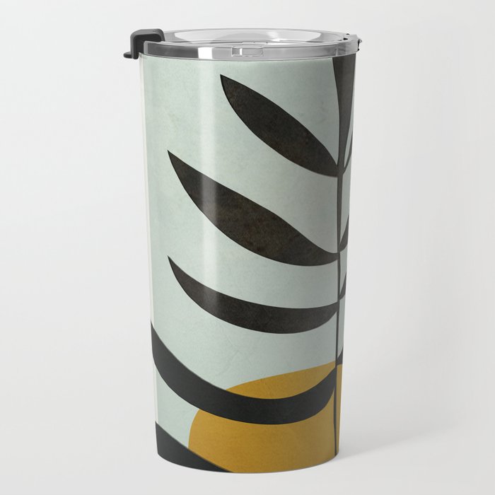 Soft Abstract Large Leaf Travel Mug Gallery Image 3