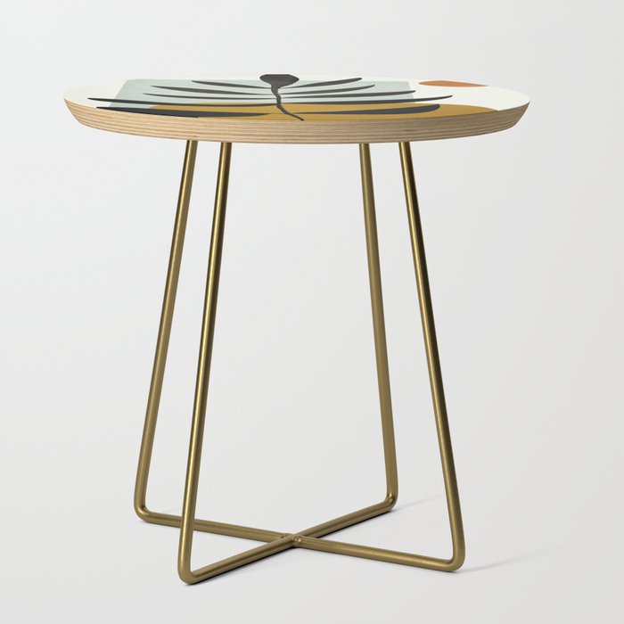 Soft Abstract Large Leaf Side Table Gallery Image 1