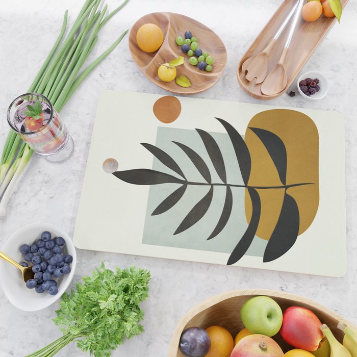 Soft Abstract Large Leaf Cutting Board Gallery Image 2