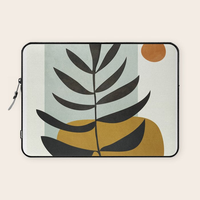 Soft Abstract Large Leaf Laptop Sleeve Gallery Image 1