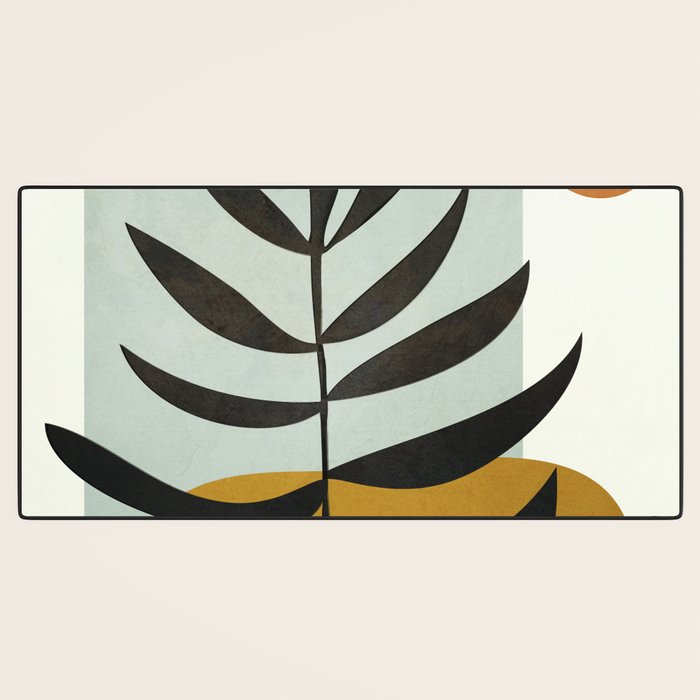 Soft Abstract Large Leaf Desk Mat Gallery Image 3