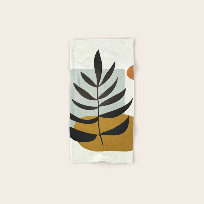 Soft Abstract Large Leaf Towels Gallery Image 1