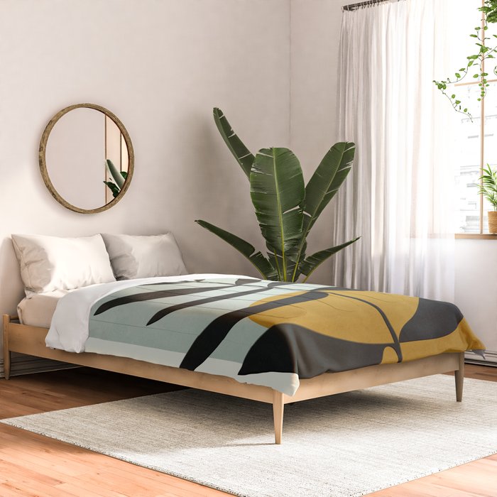 Soft Abstract Large Leaf Comforter Gallery Image 2