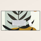 Soft Abstract Large Leaf Desk Mat Gallery Image 1