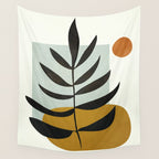 Soft Abstract Large Leaf Wall Tapestry Gallery Image 4