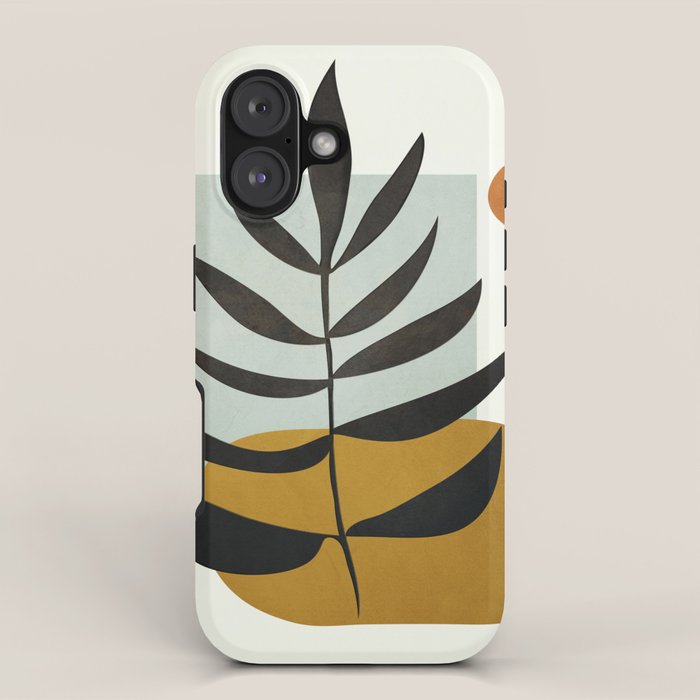 Soft Abstract Large Leaf iPhone Case Gallery Image 1