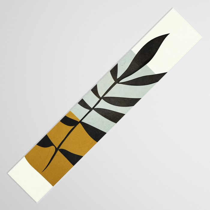 Soft Abstract Large Leaf Table Runner Gallery Image 3