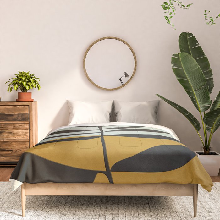 Soft Abstract Large Leaf Comforter Gallery Image 3