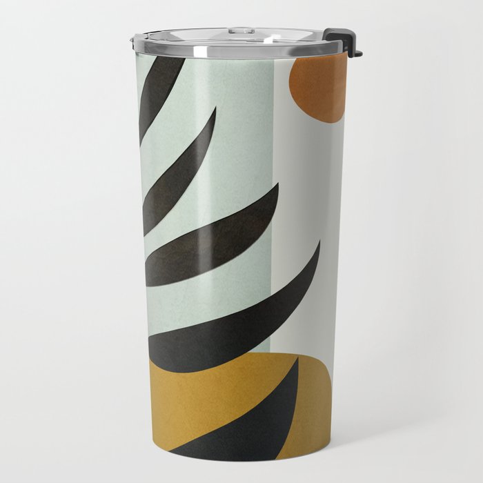 Soft Abstract Large Leaf Travel Mug Gallery Image 2