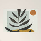 Soft Abstract Large Leaf Welcome Mat Gallery Image 1