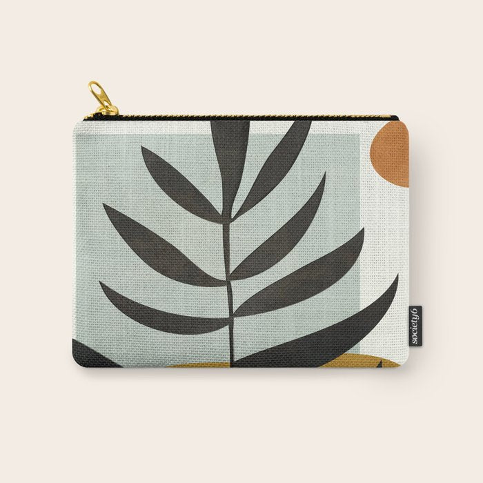 Soft Abstract Large Leaf Carry All Pouch Gallery Image 1