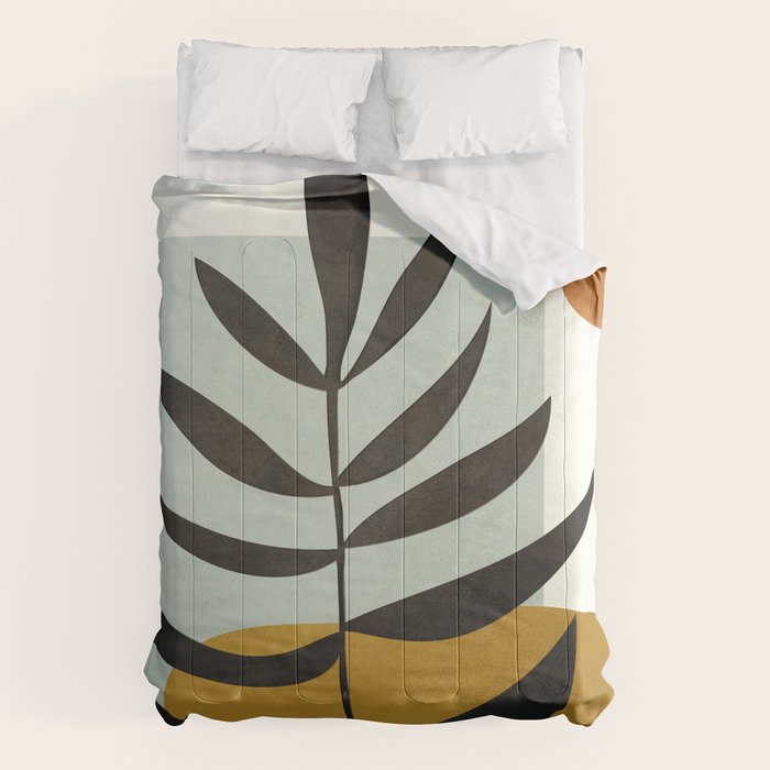 Soft Abstract Large Leaf Comforter Gallery Image 1