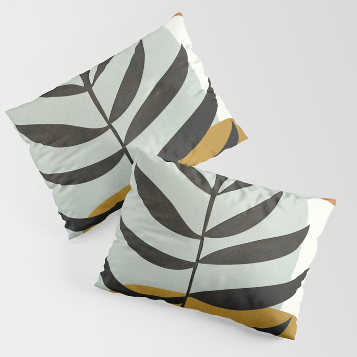 Soft Abstract Large Leaf Pillow Sham Gallery Image 1
