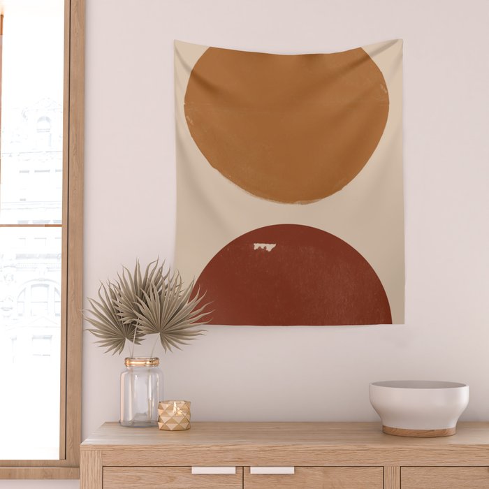 Burnt Orange Sun, New Boho Wall Tapestry Gallery Image 2