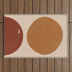 Burnt Orange Sun, New Boho Outdoor Rug Gallery Image 1