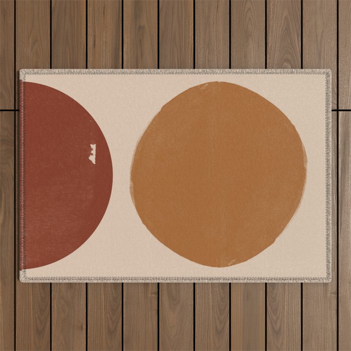 Burnt Orange Sun, New Boho Outdoor Rug Gallery Image 1