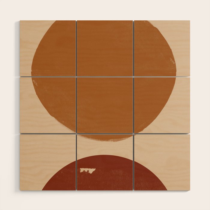 Burnt Orange Sun, New Boho Wood Wall Art Gallery Image 1