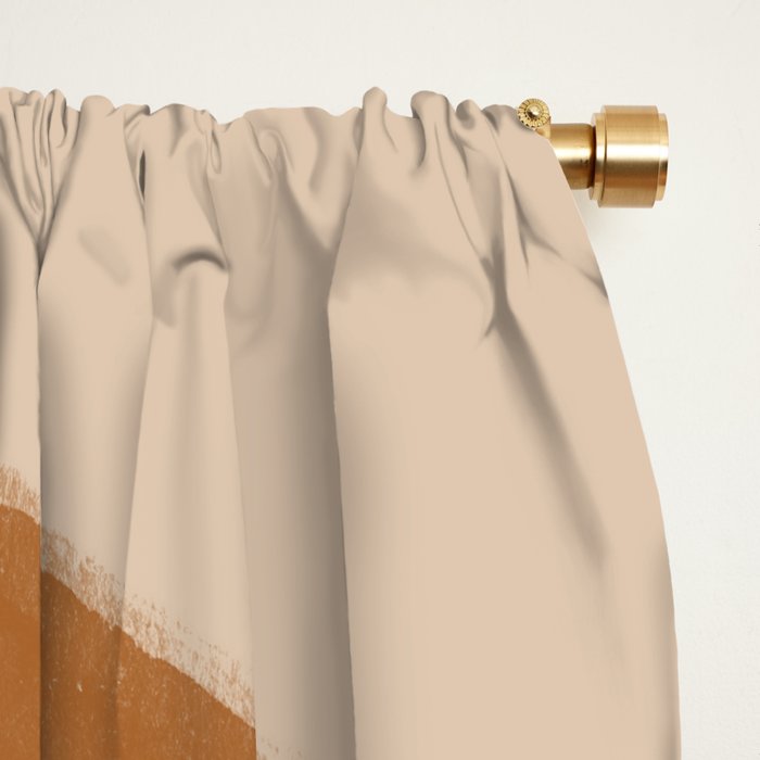 Burnt Orange Sun, New Boho Window Curtain Gallery Image 2