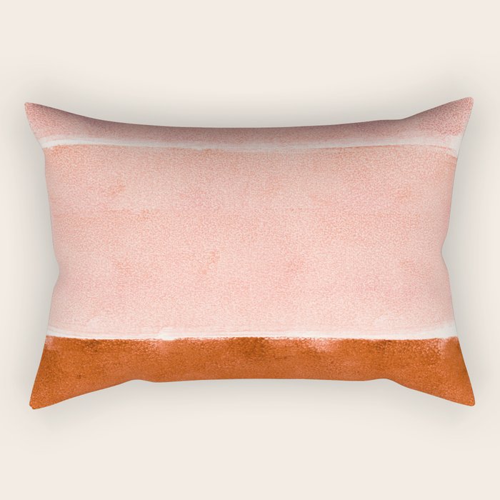 colorfields pink orange Rectangular Pillow Gallery Image 2