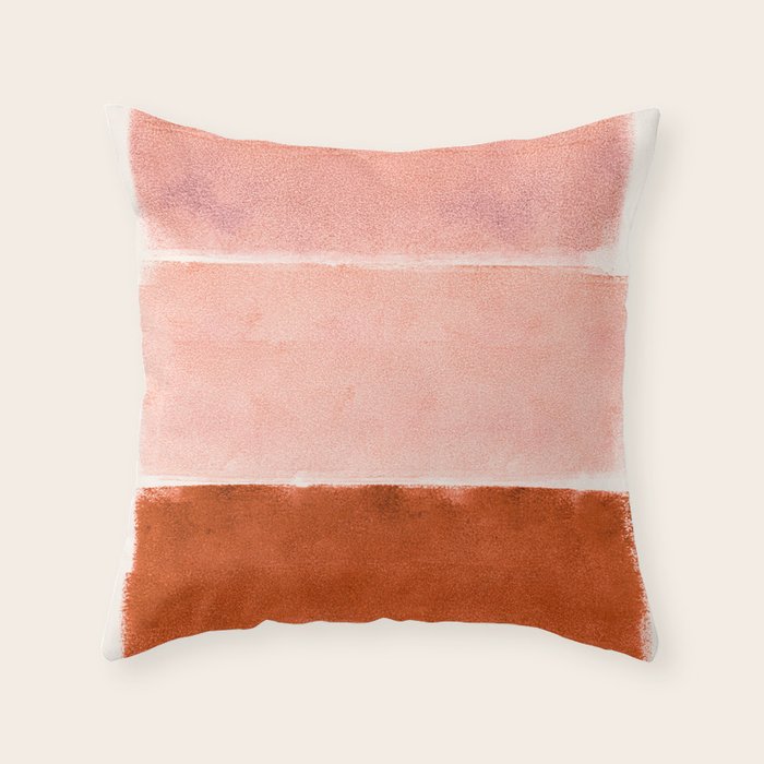 colorfields pink orange Throw Pillow Gallery Image 1