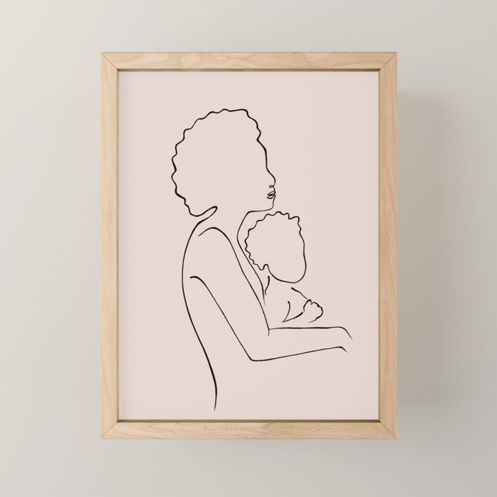 Big hair mama Mini Art Print Gallery Image 1