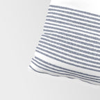 Organic Stripes in Navy Blue and White Pillow Sham Gallery Image 4