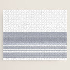 Organic Stripes in Navy Blue and White Jigsaw Puzzle Gallery Image 1