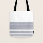 Organic Stripes in Navy Blue and White Tote Bag Gallery Image 1