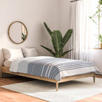 Organic Stripes in Navy Blue and White Comforter Gallery Image 2
