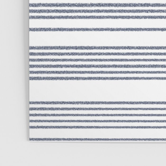 Organic Stripes in Navy Blue and White Poster Gallery Image 3