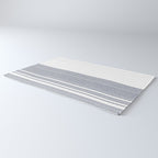 Organic Stripes in Navy Blue and White Rug Gallery Image 3