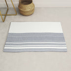 Organic Stripes in Navy Blue and White Rug Gallery Image 1