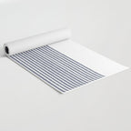 Organic Stripes in Navy Blue and White Yoga Mat Gallery Image 2