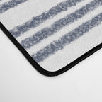 Organic Stripes in Navy Blue and White Desk Mat Gallery Image 4